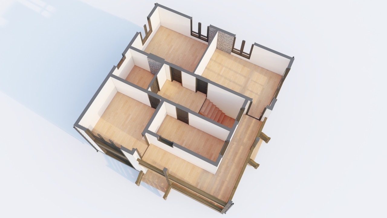 Проект дома из clt панелей «Алатырь»