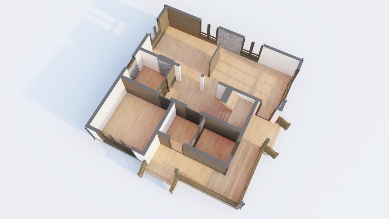 Проект дома из clt панелей «Алатырь»